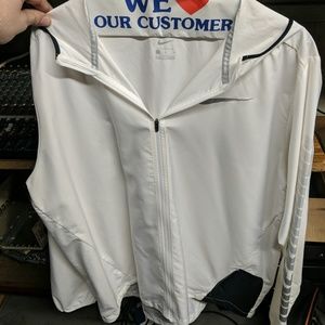 White size L nike windbreaker